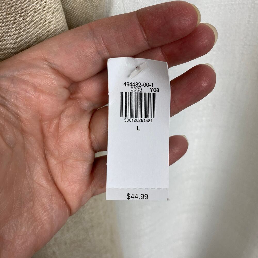 Old Navy Beige Fit&Flare Linen Blend Midi Dress Sz.L NWT - Picture 8 of 14